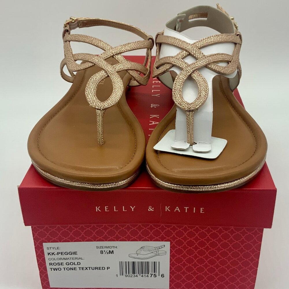 NEW Kelly & Katie Women's Sandals KK-Peggie Rose Gold Size 8 1/2M